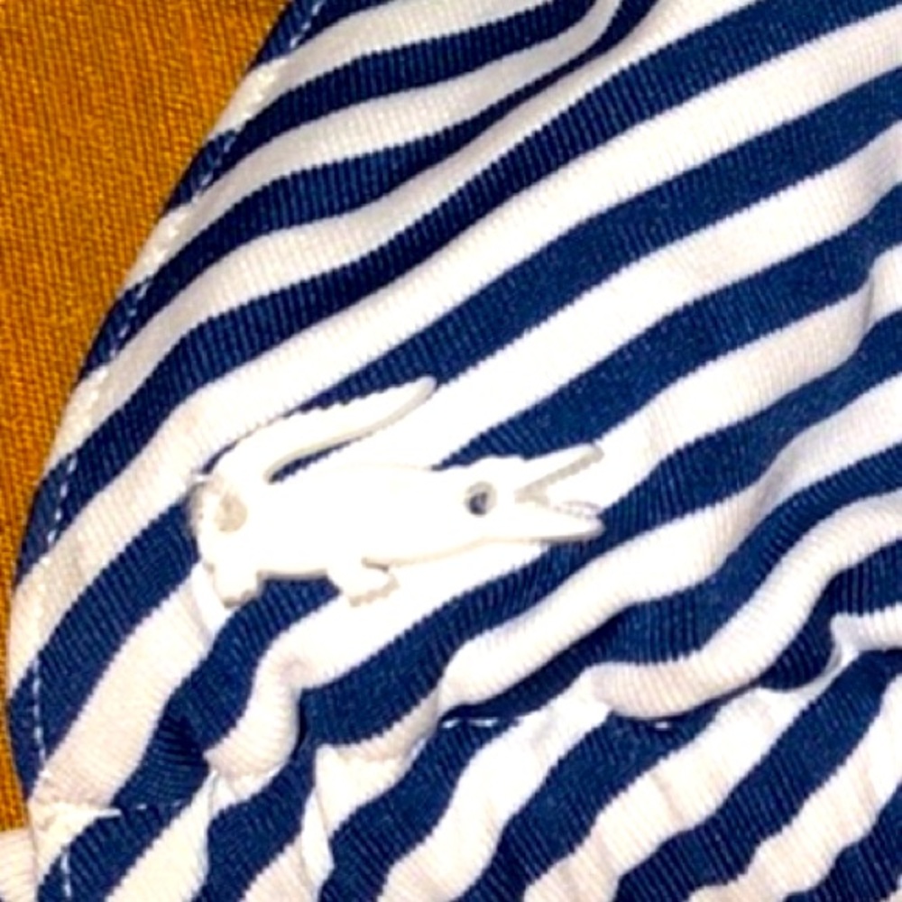 Nautical Striped String Bikini Top By Lacoste - image 4